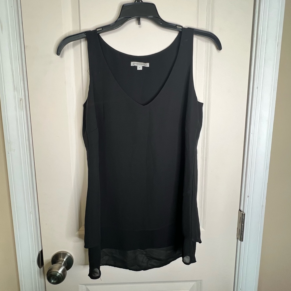 Target V neck black work blouse size 6